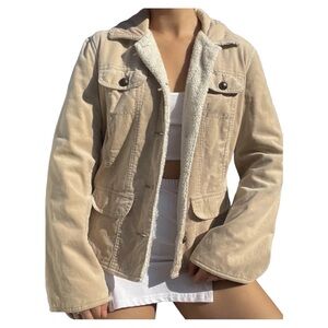 For Joseph Fortune Tan Fleece Sherpa Corduroy Jacket Size M SO soft and …